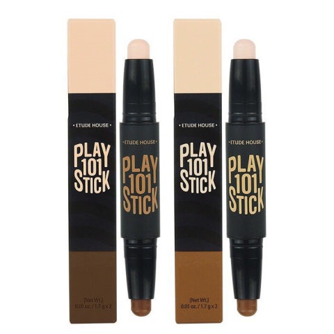 現折60免運 Etude House 愛莉小屋 雙頭修容棒 修容筆 修容 打亮 Play 10 Stick 1.7g x2