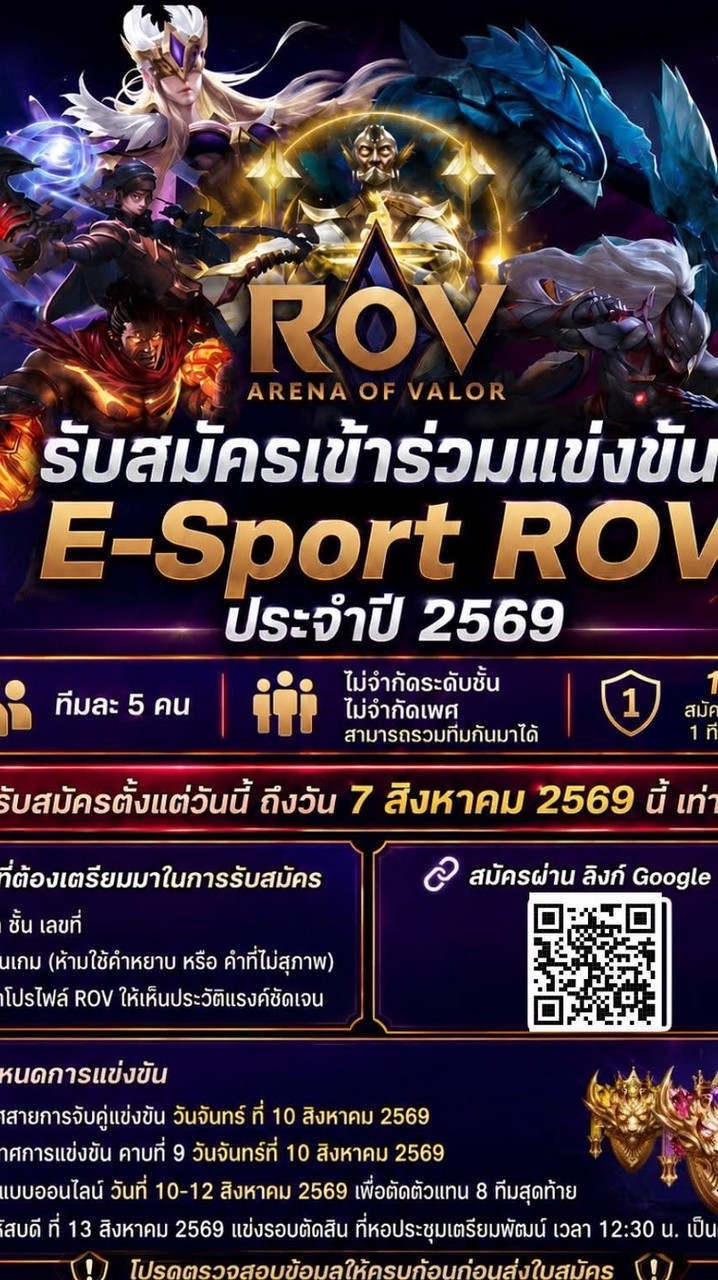 แข่งขัน E-sport Rov TUPUD2026