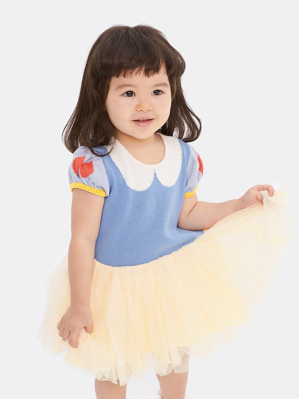 嬰兒 Gap x Disney 迪士尼系列甜美風格拼接紗裙洋裝