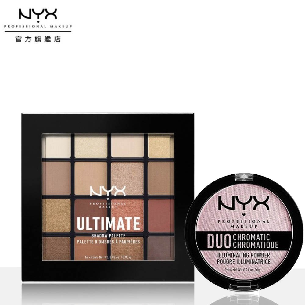 買NYX PRO MAKEUP 百變玩味16色眼影盤贈 獨角獸打亮粉餅