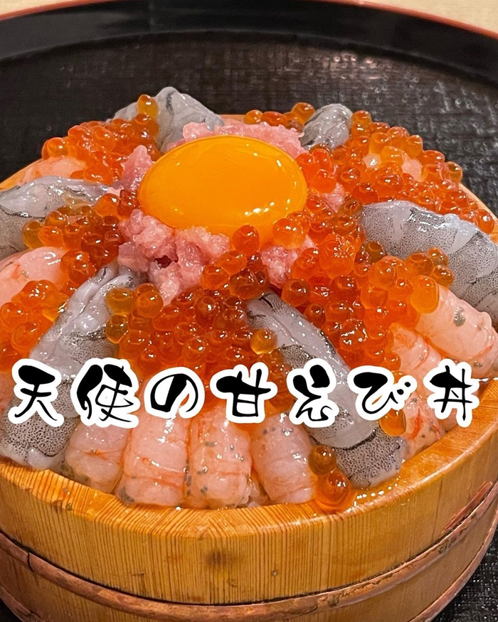 味福天使の甘海老丼