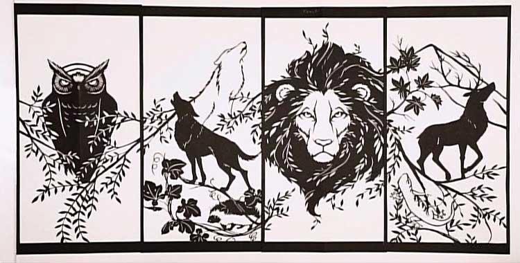 ワークショップでも人気 奥深く幻想的な 切り絵 の世界