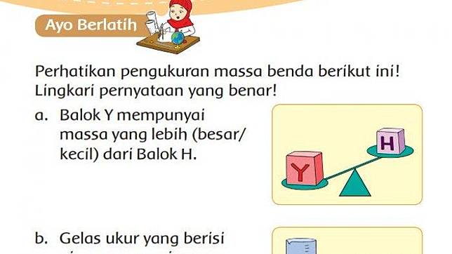 Kunci Jawaban Tema 3 Kelas 3 Sd Halaman 72 73 75 76 80 Buku Tematik Subtema 2 Massa Volume Benda Tribunnews Com Line Today