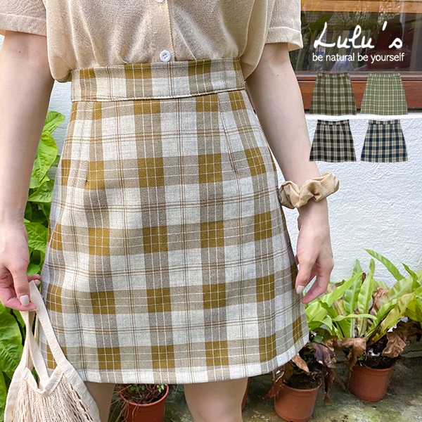 041638♦ 格紋配色樣式/褲裝內裡/無口袋/後拉鍊