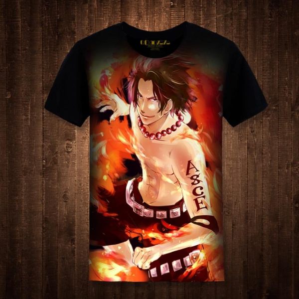 動漫周邊短袖t恤 海賊王卡通3d印花 喬巴艾斯2017新款個性短袖