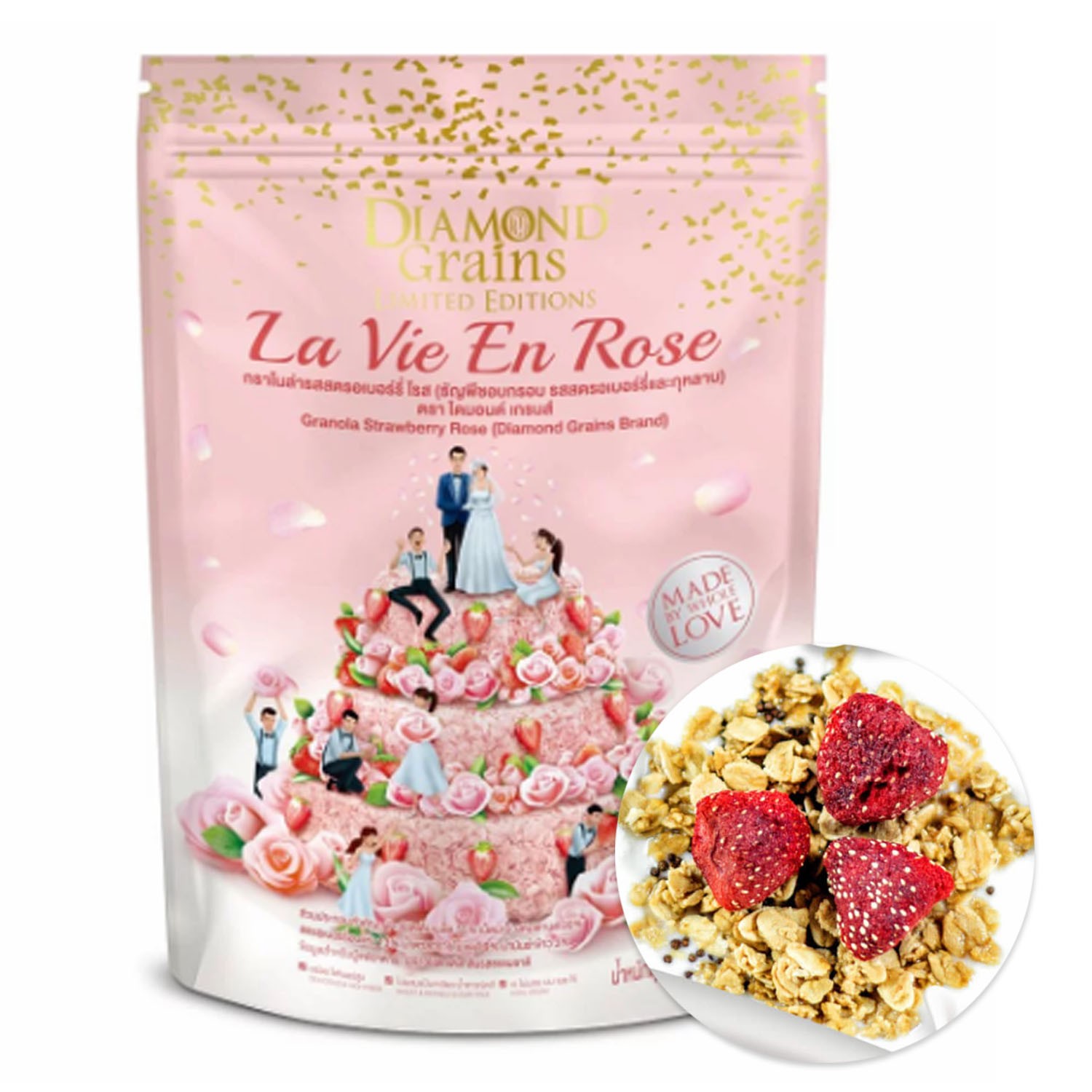 Diamond Grains - 鑽石燕麥穀脆片-愛戀莓果(草莓)-220g