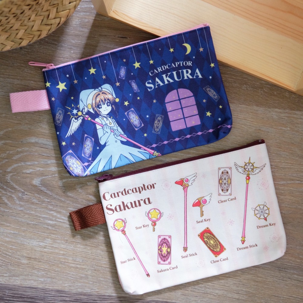 ✦日本商品✦小櫻、道具收納包✦庫洛魔法使稀有限定周邊商品！✦可以收納隨身小物品，也可以當成化妝包、筆袋！