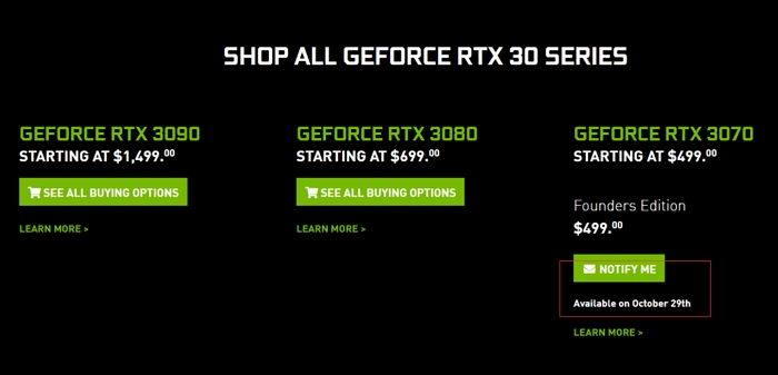 Nvidia RTX 3070 將延期推出，真是產能不足或是在搶救「電容門」？