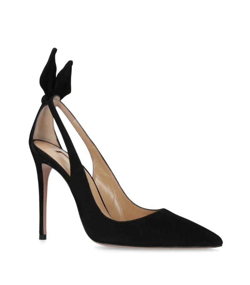 Aquazzura Suede Deneuve Pumps 105