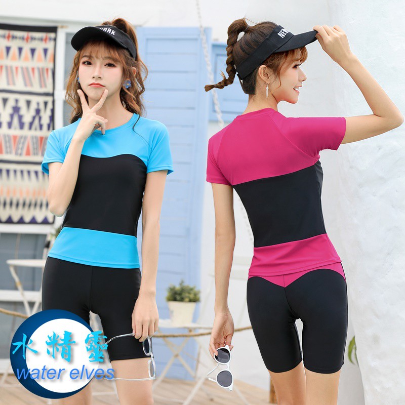 急需：請先跟闆闆確認到貨日期，如可符合您的到貨日期再行下單，如未先行確認，一律以正常運送天數計。此款2件組：短袖上衣(含胸墊) + 5分短褲尺碼表：建議依體重選．正常合身．如需要寬鬆．請選大一碼M 適