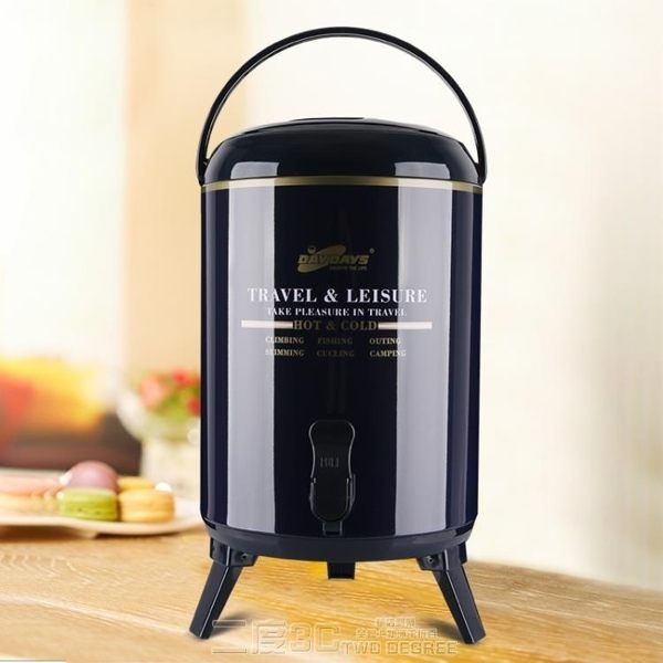奶茶桶 保溫桶奶茶桶商用雙層牛奶咖啡果汁豆漿桶涼茶桶6L8L10L保溫桶 DF 維多