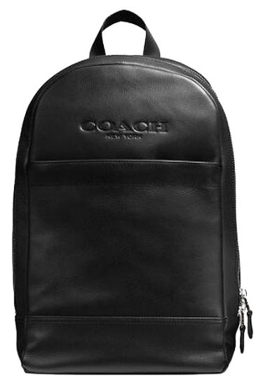 COACH F54135 男包男士休閑運動皮革背包黑色雙肩包