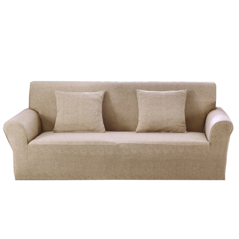 [送枕套壓條] 純色卡其色萬能彈力沙發罩 單人雙人三人四人尺寸 轉角沙發組合沙發通用款沙發套