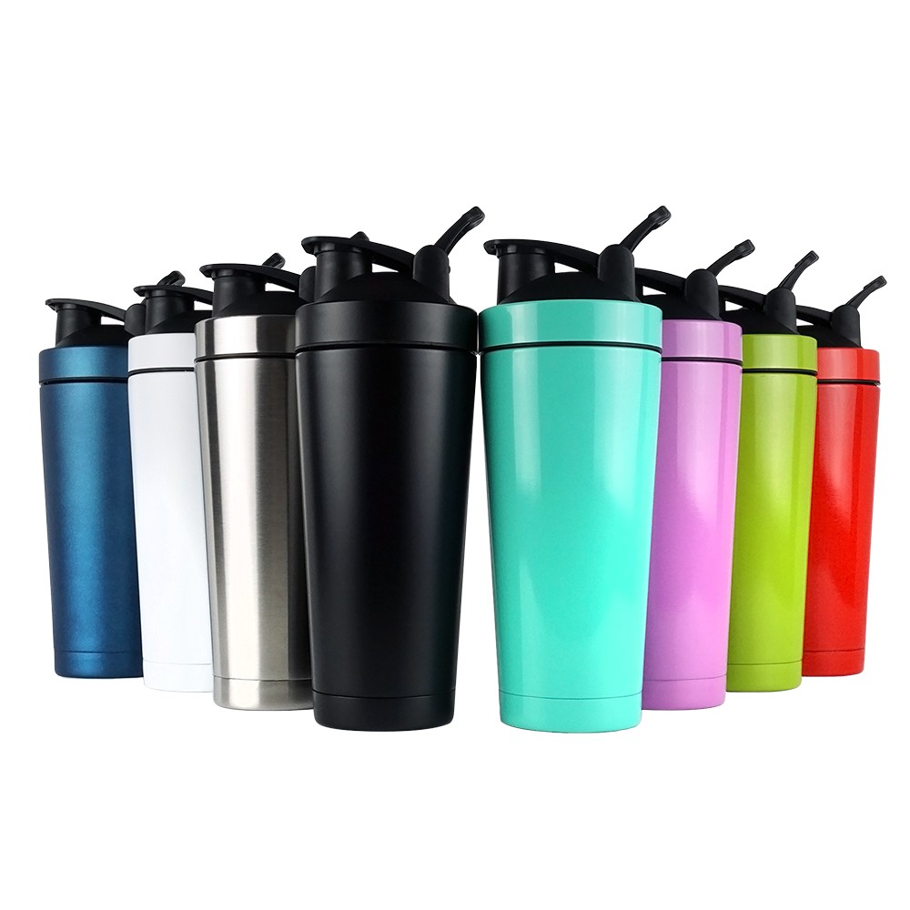 雙層真空不銹鋼搖搖杯 共8色 附鋼球 740ml 宙斯健身網