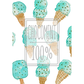 オトナ水彩画：チョコミント100％