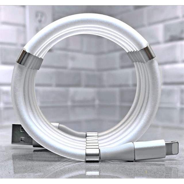 ★產品名稱：磁存儲數據線★適用機型：Android / Apple / Type-C★產品功能：無熱快速充電★產品尺寸：1米（其他長度可定做）★可選顏色：白色黑色★產品材料：鋁合金，TPE，銅芯，磁鐵