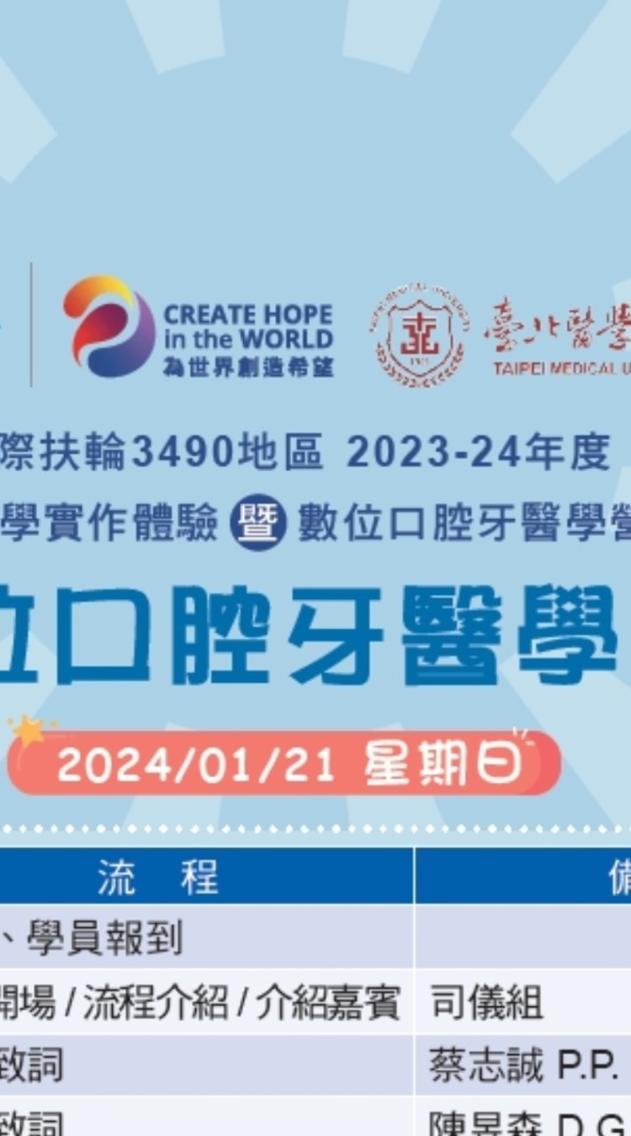 0121 - 3490地區扶少數位口腔牙醫學營