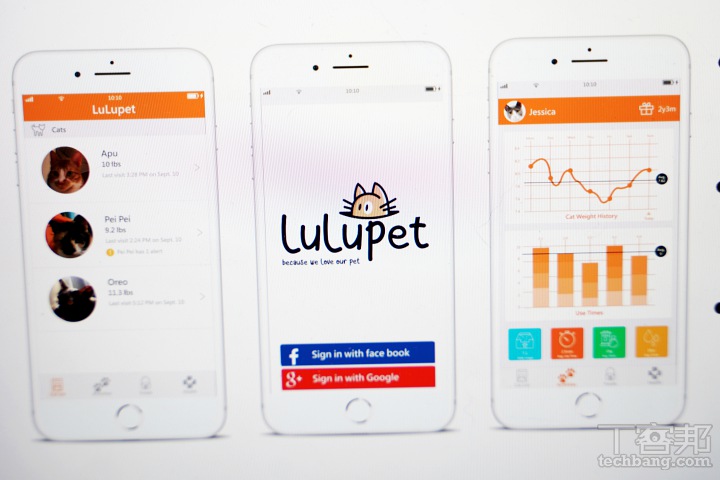 結合 App 資料庫功能，LuluPet 將可以做到辨識不同貓咪並記錄排便、排尿量與次數等資訊，並匯出圖表給貓奴參考。