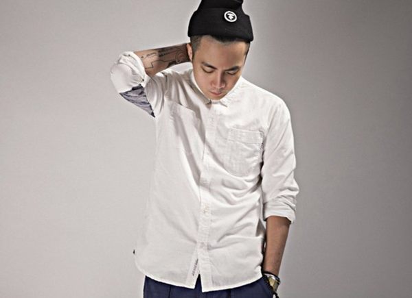 【找到自己】韓國 潮流 迷彩 襯衫 迷彩撞色簡約日系牛津紡潮男長袖襯衫 簡約好搭 內斂質感 手臂