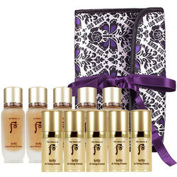 ◎◆正統公司貨|◎◆Whoo 后 超值優惠組|◎品牌定位:專櫃品牌品牌:whoo后種類:精華液/安瓶功能:保濕/滋潤適用部位:臉部適用膚質:全膚質規格/容量:Whoo后重生秘帖(8ml)*5+秘帖循環