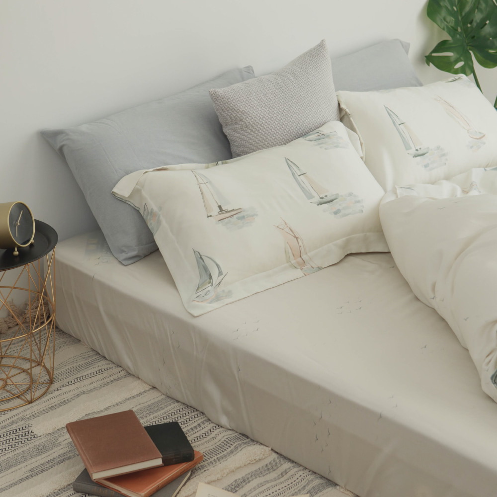 【預購】床包被套組(鋪棉兩用被套)-雙人 / 100% tencel天絲™萊賽爾纖維 /查爾斯