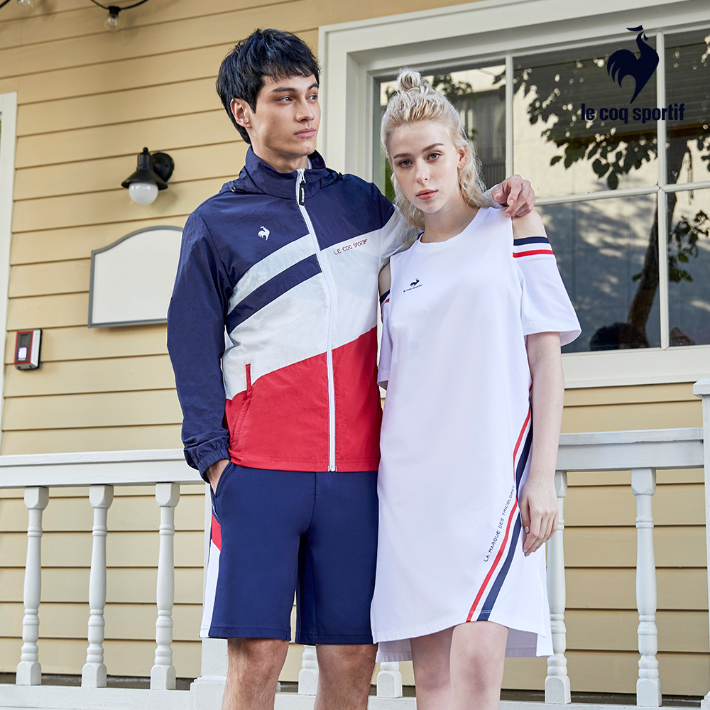 【LE COQ SPORTIF 法國公雞】男女款經典色防潑水潮流運動防風外套LWP6316500