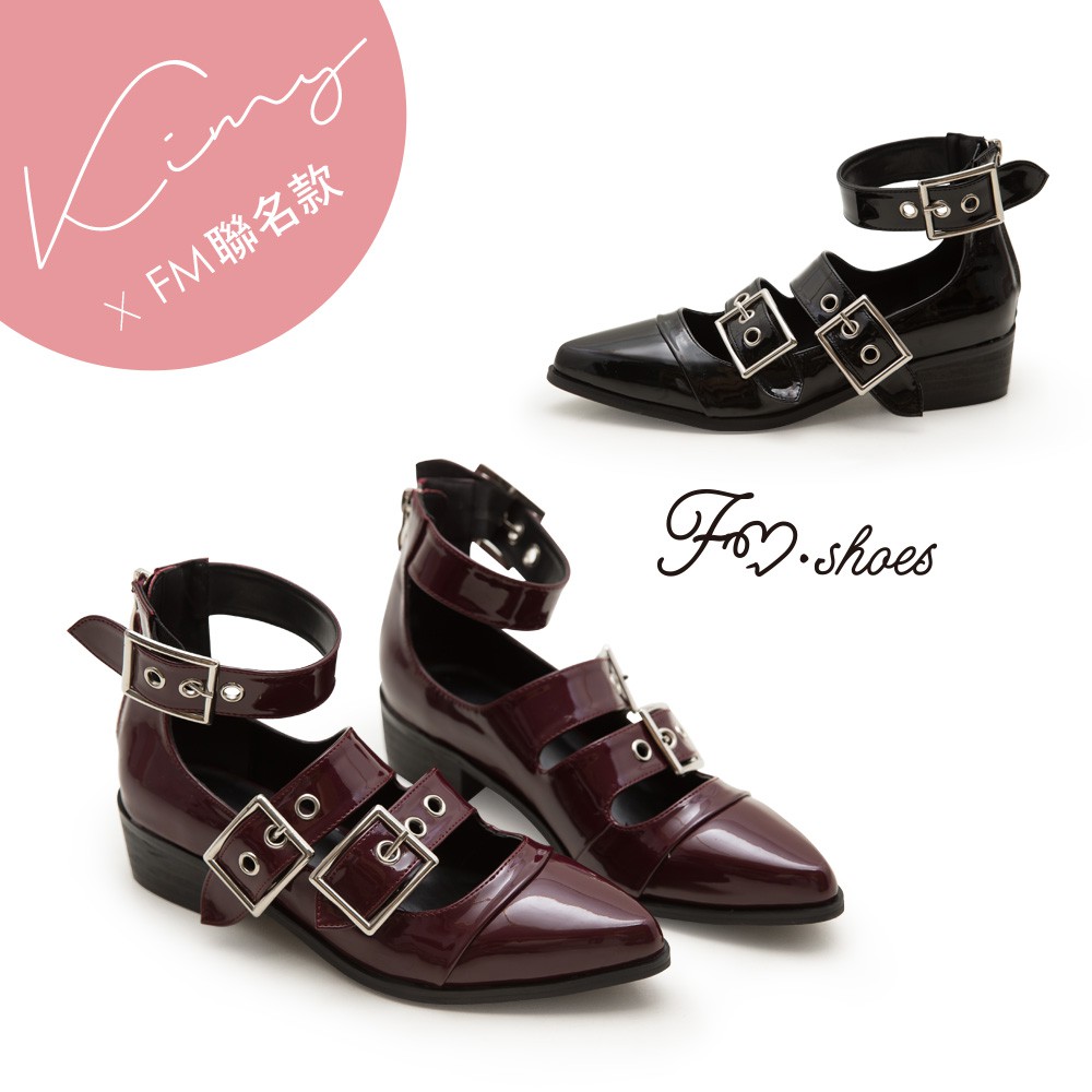 不定期推出多款優惠活動，FM粉粉可至賣場首頁查看搜尋『KIMY聯名款』更多選擇⬇⬇#FMxKIMY商品簡介版 型 偏小版(大一號購買)產 地 台灣鞋 面 亮澤漆皮PU革內 裏 透氣人造豚皮鞋墊+舒適乳