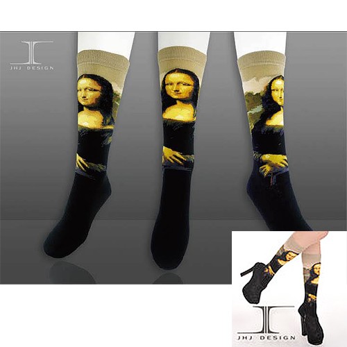 ● 將藝術品穿在身上，氣質出眾，襯托出你高雅品味。● 全球唯一，專利針織技術，高彩針織全織造，非印刷，不易褪色；非刺繡，不會有硬塊，不磨腳。● 200細針針織，質地柔軟，輕巧舒適。● 兼具藝術、時尚、