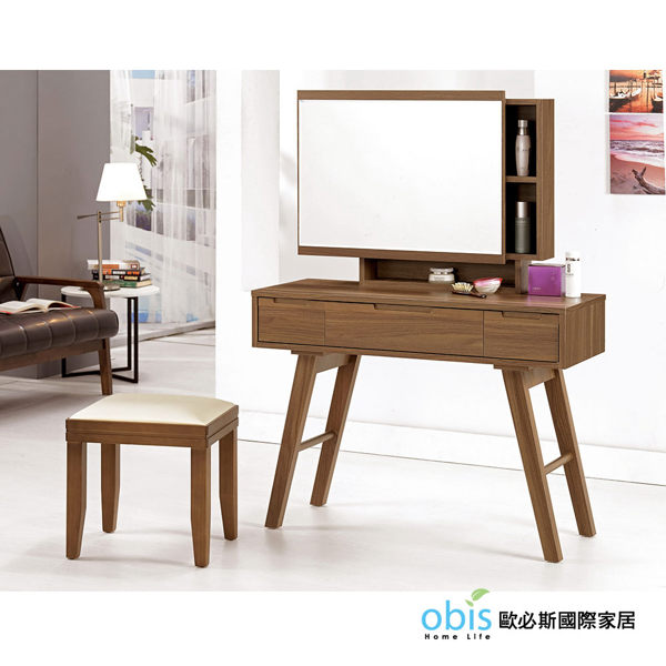 OB003-維爾達3.3尺化妝鏡台組(含椅)(19CM/674-1)【DD House】