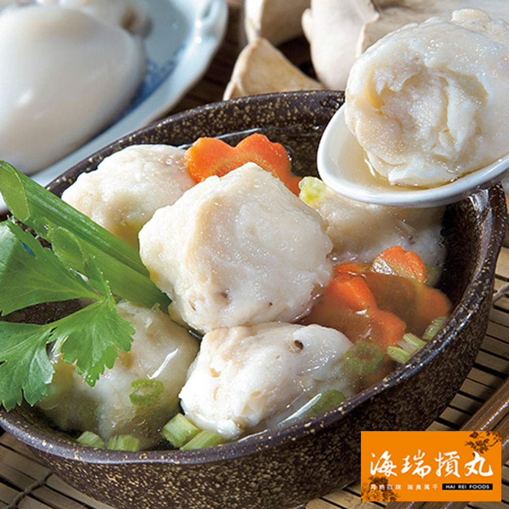 杏鮑菇花枝丸 杏鮑菇的肉質豐厚，口感像鮑魚，且具有杏仁味，在西式、日式或中式料理，是相當常見的食材。 海瑞以新鮮杏飽菇手工切塊搭配特選高級花枝漿，創造出食材的絕妙口感。 杏鮑菇的厚實口感與花枝Q彈的嚼