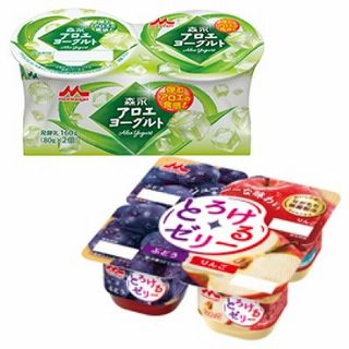 アロエヨーグルト(80g×2コ入)/とろけるゼリー(ぶどう&りんご)(70g×4コ入)