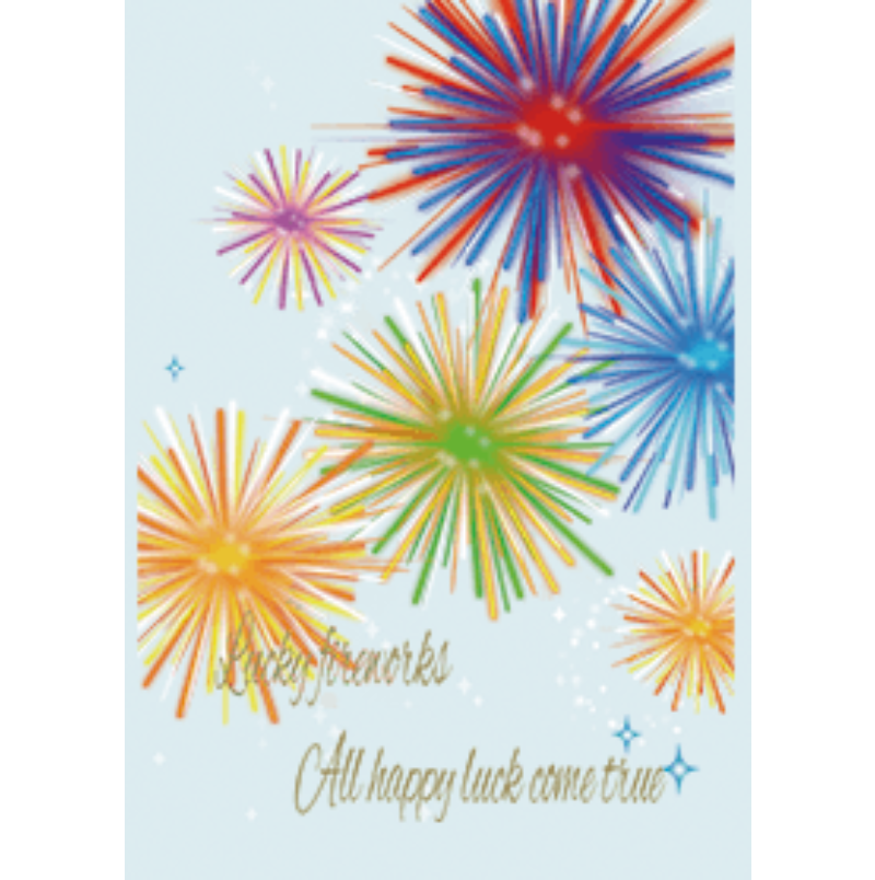 Blue / Fireworks for whole luck UP #pop