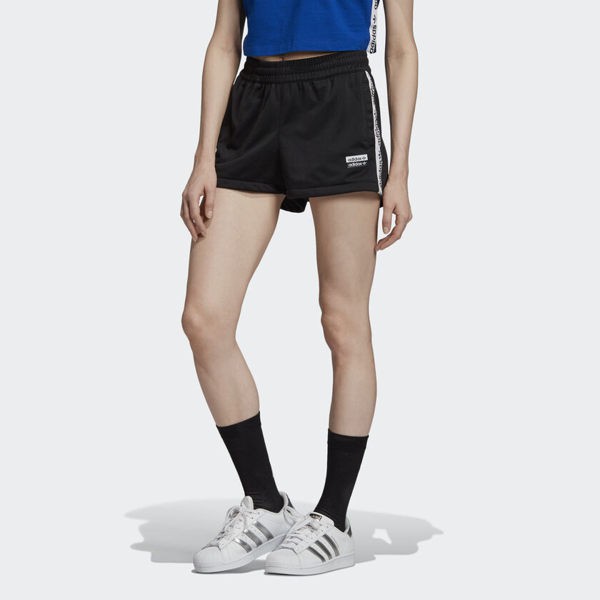 ADIDAS ORIGINALS TAPE SHORTS 黑色 串標 運動 短褲 女 EC0768《CLASSICK》