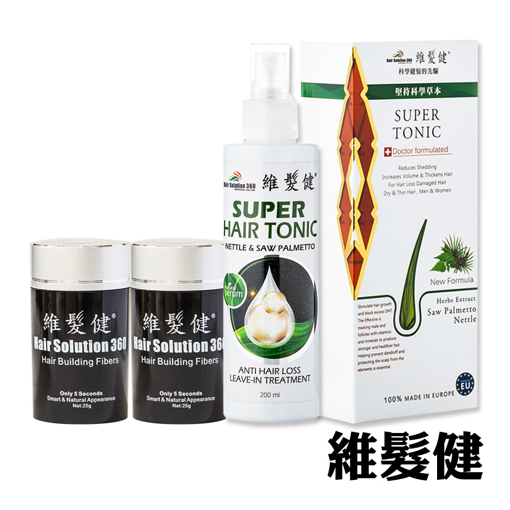 06 使用方法 請參考圖文說明 產地 養髮液 波蘭 / 增髮纖維 香港 適用對象：直髮適用, 捲髮質適用, 假髮專用, 軟塌髮質適用, 毛燥髮質適用 增髮纖維使用方式： 1、將增髮纖維已打圈方式平均灑