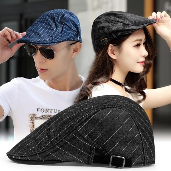 春夏韓版英倫復古貝雷帽男女 出游鴨舌帽休閒前進帽戶外防曬遮陽帽 藍嵐