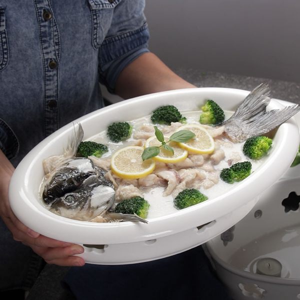 保溫爐 陶瓷蠟燭加熱餐具酒精加熱菜盤家用保溫盤碗酒店梅花明爐加熱魚盤·快速出貨YTL