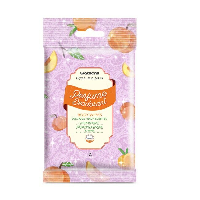 屈臣氏香氛涼感淨汗濕巾-甜美蜜桃香