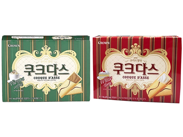 韓國 CROWN~歐風薄燒夾心餅(128g) 奶酪／咖啡【D186117】，還有更多的日韓美妝、海外保養品、零食都在小三美日，現在購買立即出貨給您。