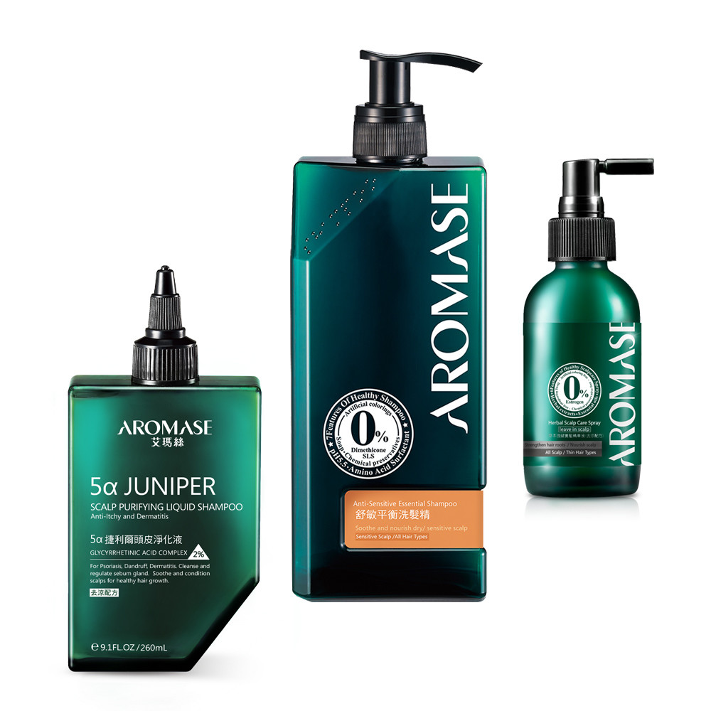 網友發問「燙髮導致頭皮敏感，最嚴重時還會有粉狀頭皮屑跟頭皮異味以及頭皮很癢，使用艾瑪絲舒敏洗髮精後頭皮狀況好很多，現在只有偶爾會局部搔癢，加強保養的話要搭配什麼好呢？」艾瑪絲建議，若有做燙髮或染髮療程