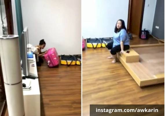 Kamar Awkarin yang belum selesai ditata