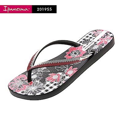 IPANEMA FASHION系列 印花夾腳拖鞋-黑