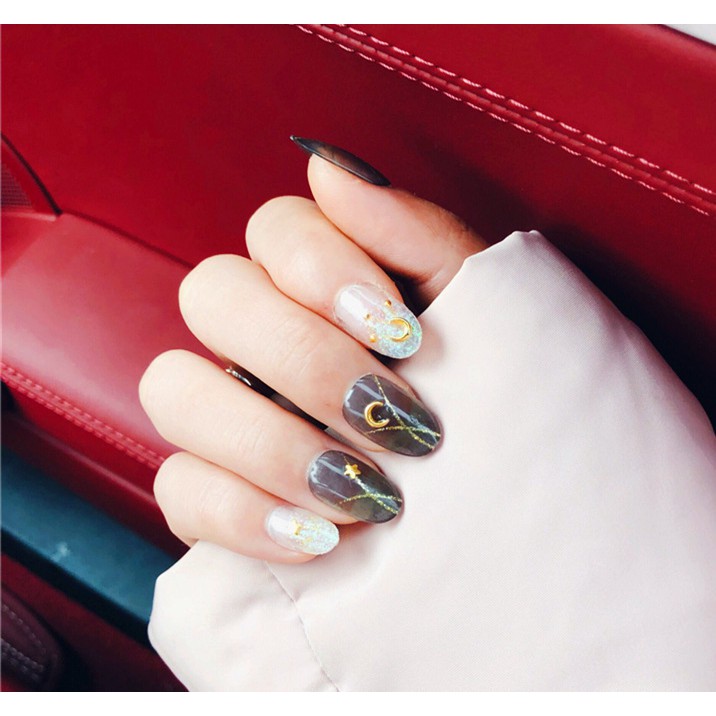 【現貨】 NL274 星辰穿戴美甲成品新娘款甲片假指甲貼片美甲