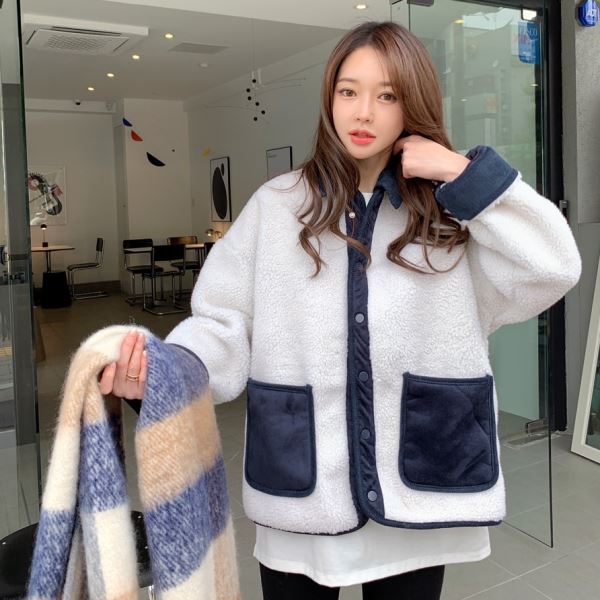 st124顏色：米白/咖啡尺寸：f質料：絨毛