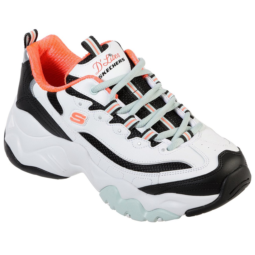 【SKECHERS】休閒系列 DLITES 3.0 - 12954WBO - 白黑女 - 原價2890元