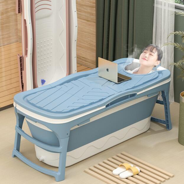 現貨 加大折疊沐浴桶兒童折疊浴盆成人浴桶泡澡桶浴缸嬰兒便攜洗澡盆 麻吉好貨