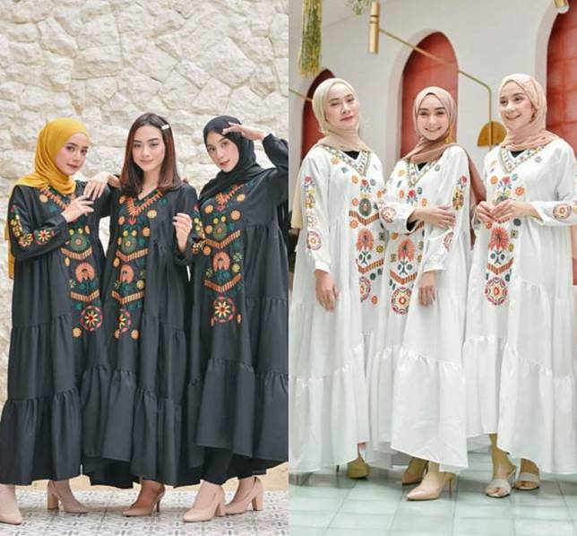 7 Tunik Dress Untuk Orang Gemuk Dan Berhijab Harga Di Bawah Rp140 Ribu Womantalk Com Line Today