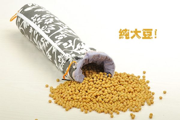 黃豆枕頭 頸椎枕頭枕芯蕎麥皮修復圓形純棉成人保健大豆頸椎枕