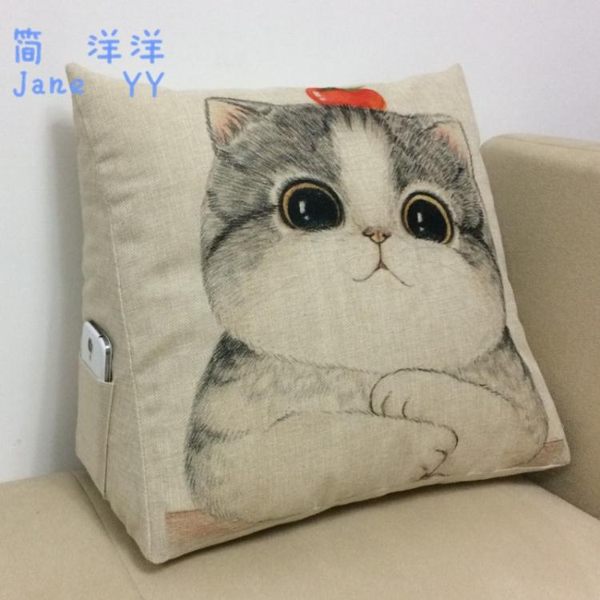 三角枕 三角靠枕卡通抱枕靠墊沙髮床頭榻榻米護腰靠辦公室椅子靠背飄窗墊 生活主義