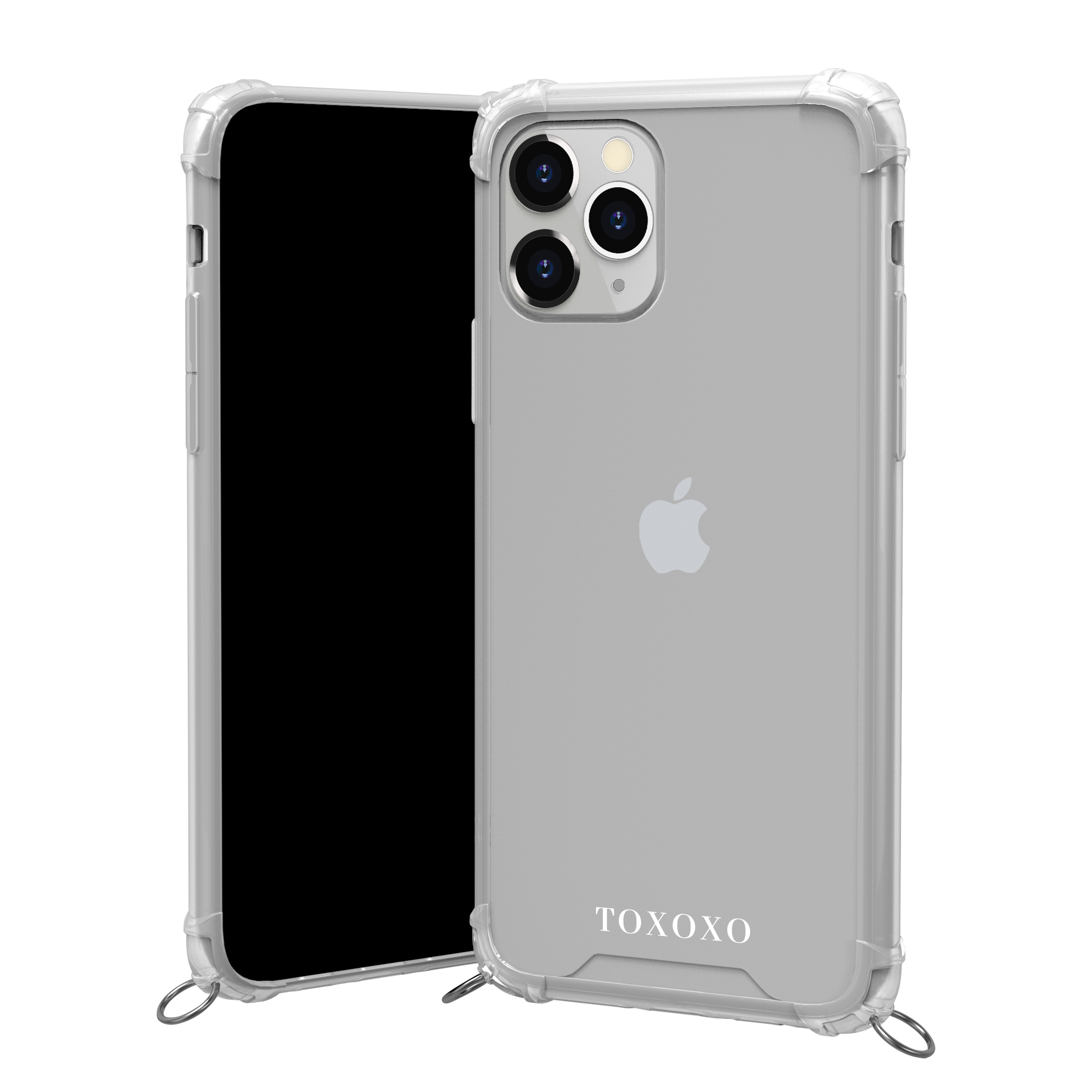 TOXOXO 防摔抗震 繩掛殼系列 產品特色360°防摔保護 4角雙倍加強 鏡頭2mm墊高 適用iPhone Airpower-無線充電 適用手機：iPhone i7 / i8 / SE2 / iX 