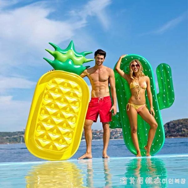 成人菠蘿游泳圈女浮排超大鳳梨浮床水上充氣玩具漂浮氣墊坐騎網紅 NMS漾美眉韓衣